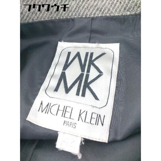 ◇ ◎ MICHEL KLEIN ミッシェルクラン ウール 長袖 ステンカラーコート サイズ 42 グレー レディース_画像4