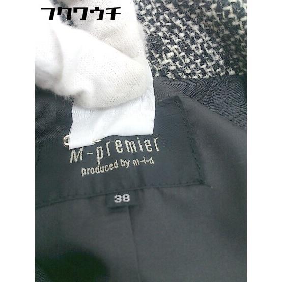 ◇ M premier エムプルミエ ウール ニット 長袖 ジャケット サイズ 38 ブラック アイボリー レディース_画像4