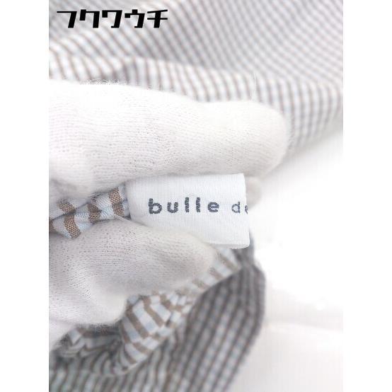 ◇ bulle de savon ビュル デ サボン チェック レース ロング フレア スカート サイズF ブラウン系 ブルー系 レディース_画像5