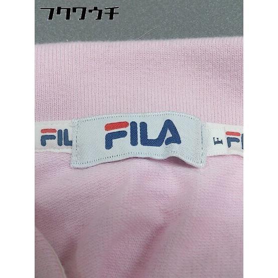 ◇ FILA フィラ ロゴ 半袖 ポロシャツ サイズF ピンク レディース_画像4