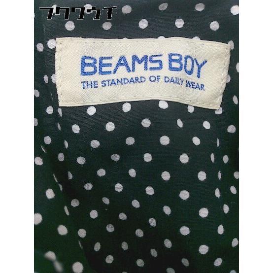 ◇ ◎ BEAMS BOY ビームス ボーイ ドット 水玉 長袖 シャツ ブラック ホワイト系 レディース_画像4