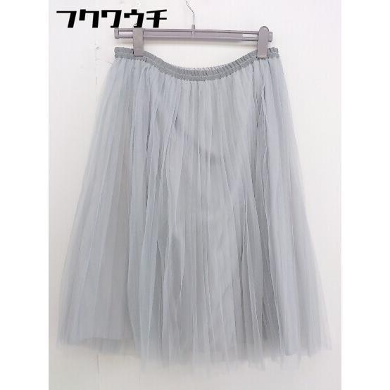 * SHIPS Ships waist rubber pleat knees under height pleated skirt gray lady's 