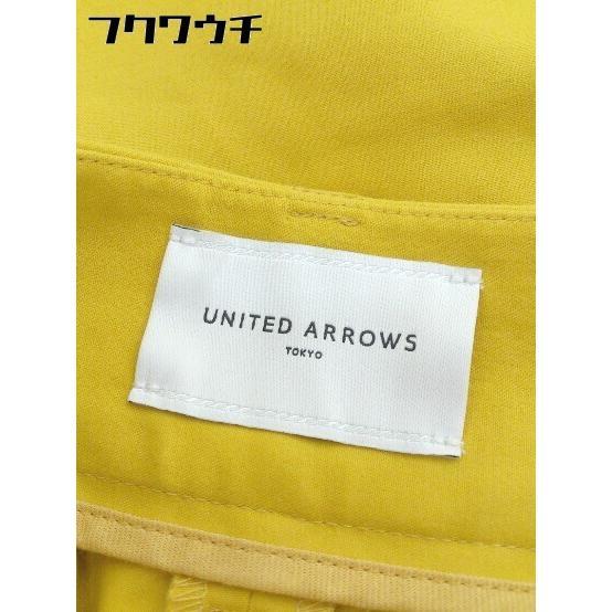 ◇ UNITED ARROWS ユナイテッドアローズ タック ワイドパンツ サイズ40 マスタード レディース_画像4