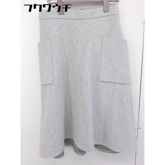 ◇ DES PRES デプレ ウール混 膝丈 フレア スカート サイズ36 グレー系 レディース_画像1