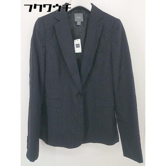 * * * beautiful goods * GAP Gap wool stripe 1B long sleeve tailored jacket size S gray series lady's 