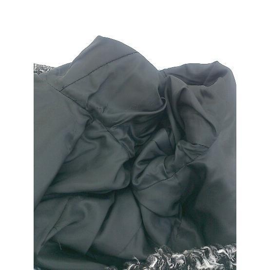 ◇ ◎ VICKY ビッキー ウエストリボン ウール 長袖 コート サイズ 2 ブラック ホワイト レディース_画像5