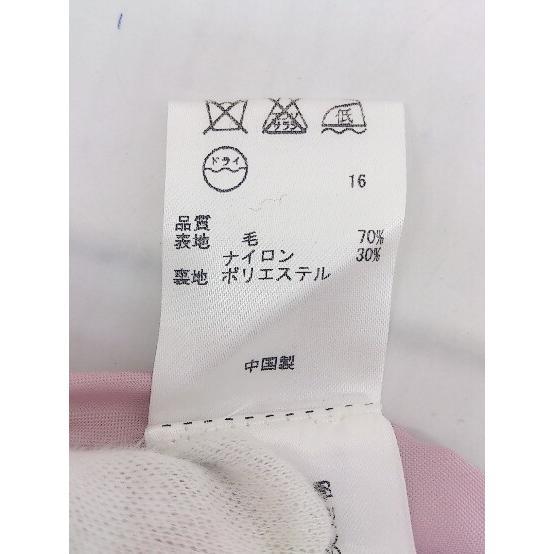 ◇ KUMIKYOKU 組曲 ウール混 バックリボン 長袖 ジャケット コート サイズL ピンク レディース_画像6