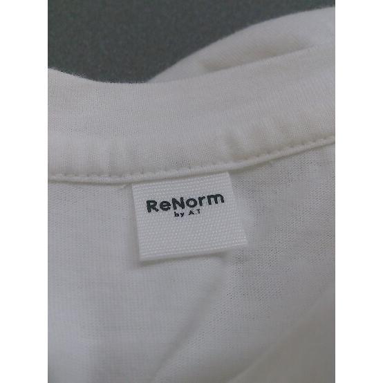* ReNorm by A.Tlino-mbaie- чай Layered короткий рукав футболка cut and sewn размер F "теплый" белый женский 