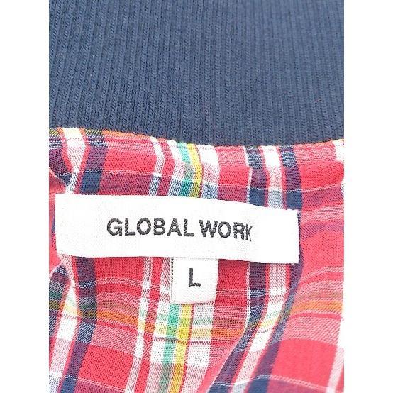 ◇ GLOBAL WORK グローバルワーク 長袖 ジップアップ ジャケット サイズL ブルー系 ホワイト レディース_画像4