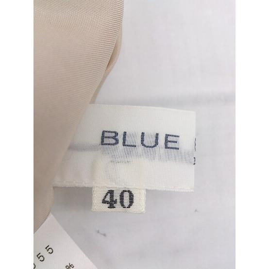 ◇ BLUE LABEL mila schon ミラ ショーン ロング フレア スカート サイズ40 ベージュ系 ネイビー系 マルチ レディースの画像4