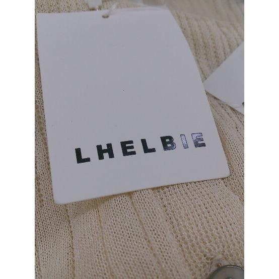 ◇ ◎ ●未使用● LHELBIE レルビエ ロング リブ 長袖 カーディガン サイズM アイボリー レディース_画像4