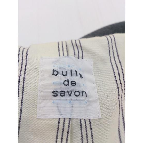 ◇ ◎ BULLE DE SAVON 長袖 テーラード ジャケット サイズF ダークグレー レディース_画像4