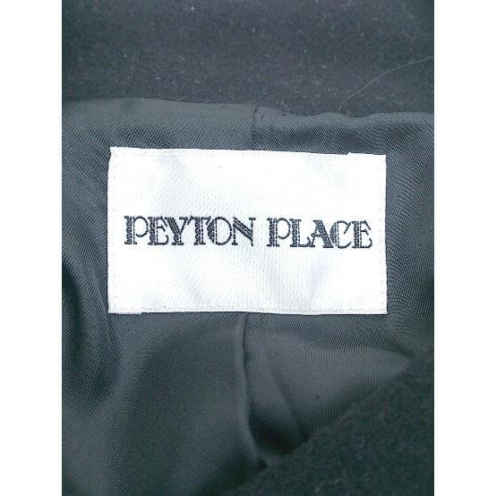 ◇ ◎ PEYTON PLACE ウエストベルト ウール 長袖 ステンカラーコート サイズ M ブラック レディース_画像4