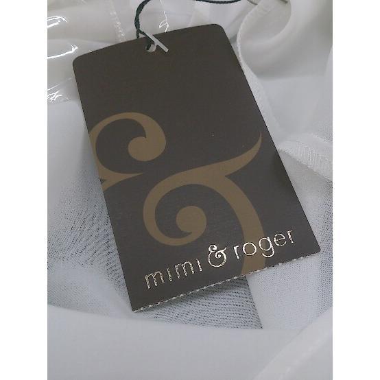 ◇ ◎ ●美品● mimi&roger タグ 定価1.8万円 長袖 シアー シフォン スキッパーシャツ サイズ 36 オフホワイト レディース_画像5