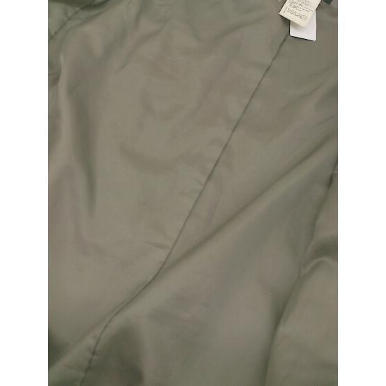 * STUNNING LURE sheep leather sheepskin long sleeve long jacket coat size 36 dark green series lady's 