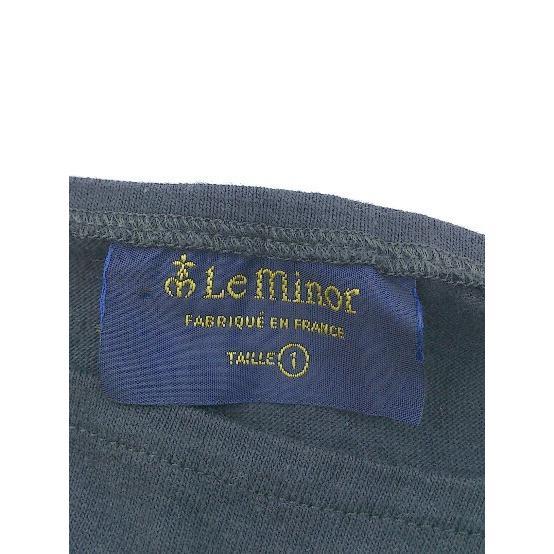 * Le Minor Le Minor Франция производства окантовка футболка с длинным рукавом cut and sewn размер TAILLE1 темно-синий "теплый" белый серия женский 