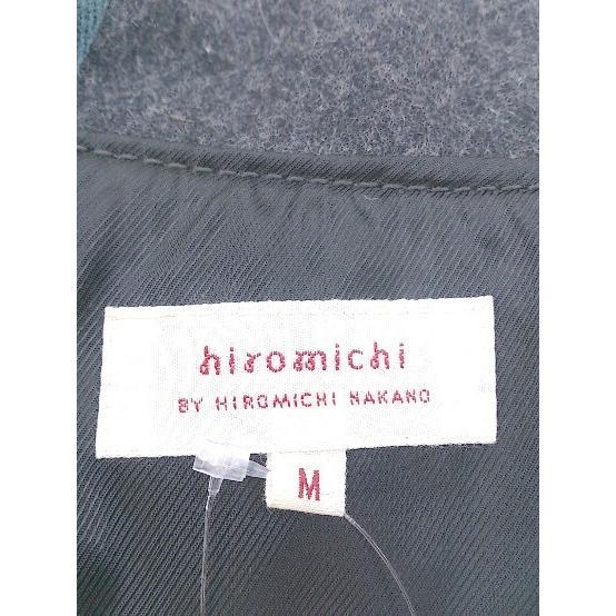 ◇ hiromichinakano ヒロミチナカノ 長袖 ダッフルコート サイズM グレー系 ブラック レディース_画像8