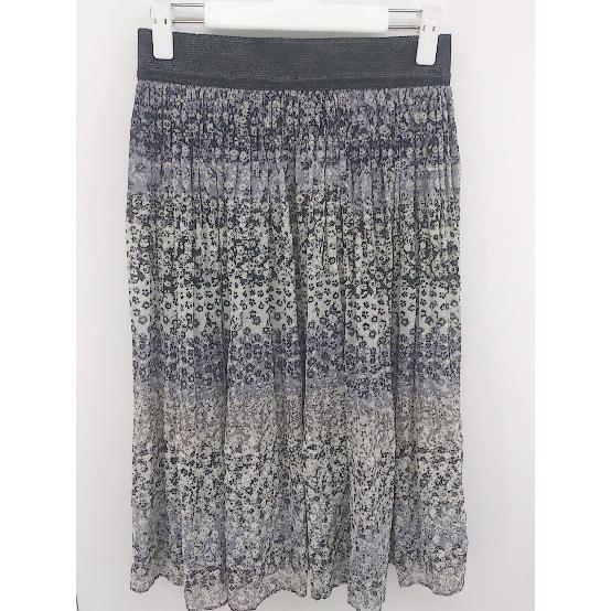* TSUMORI CHISATO floral print knees under height flair skirt size 2 gray series lady's 