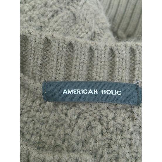 ◇ AMERICAN HOLIC アメリカン ホリック 長袖 ケーブル ニット セーター サイズM ブラウン レディース_画像4