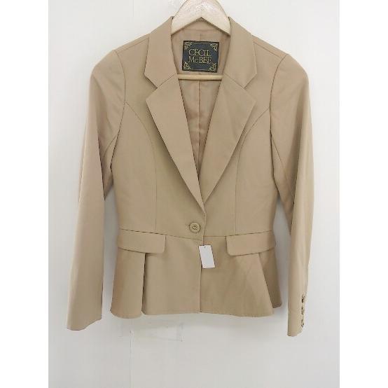 * CECIL McBEE Cecil McBee 1B single long sleeve tailored jacket size M beige group lady's 