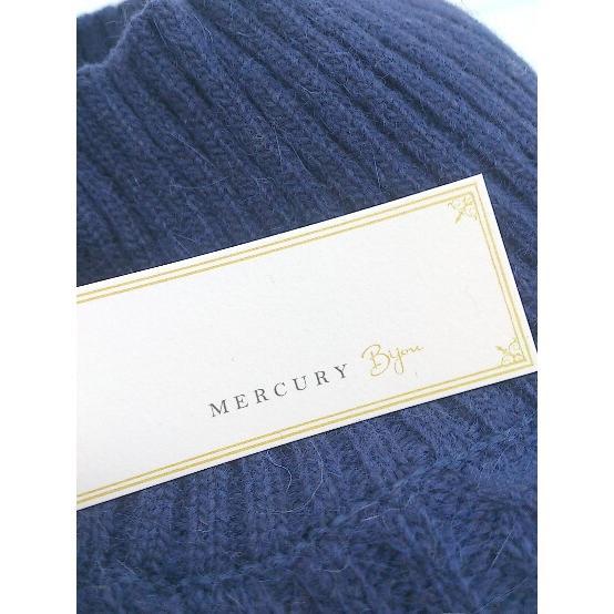 ◇ ◎ ●未使用● MERCURY Byou ハイネック ボーダー 長袖 ニット セーター サイズF ネイビー オフホワイト レディース_画像7