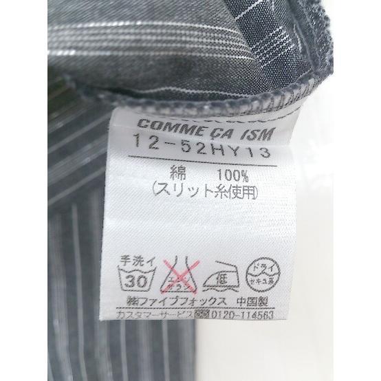 ◇ COMME CA ISM コムサイズム ストライプ ラメ 長袖 シャツ サイズM グレー レディース_画像5