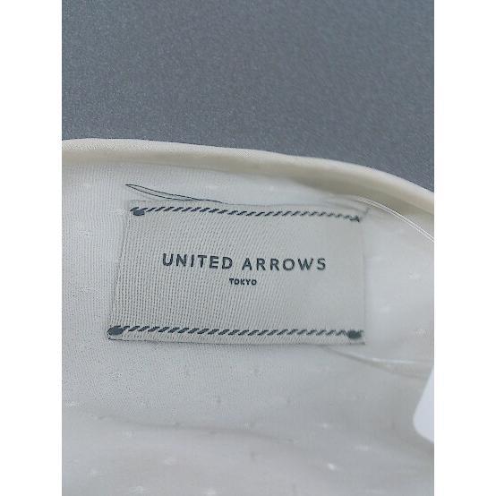 ◇ UNITED ARROWS ユナイテッドアローズ ドット 水玉 長袖 ブラウス アイボリー レディースの画像4