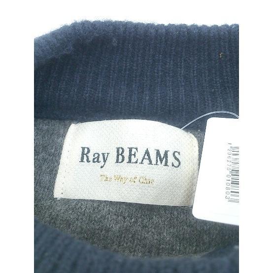 ◇ Ray BEAMS レイビームス ハイネック 長袖 ニット セーター ネイビー レディース_画像4