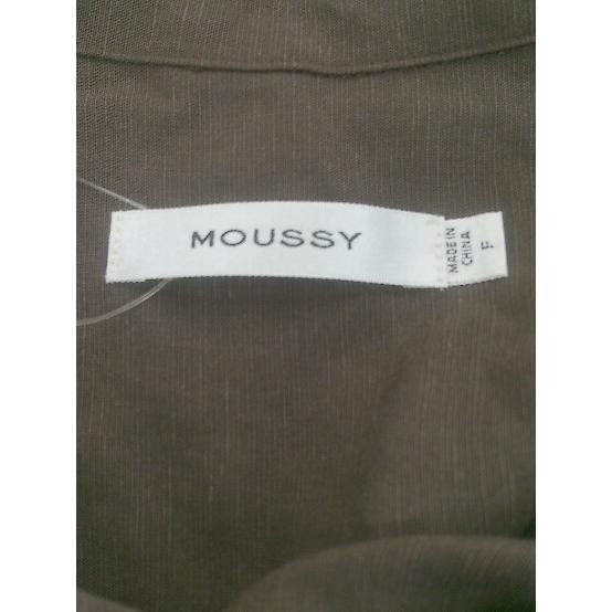 ◇ MOUSSY マウジー 開襟 長袖 シャツ ブラウス サイズF ブラウン レディース_画像4