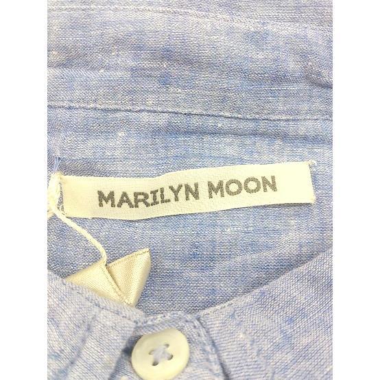 ◇ ◎ ●未使用● MARILYN MOON マリリンムーン 長袖 シャツ ブラウス サイズM ブルー レディース Pの画像4