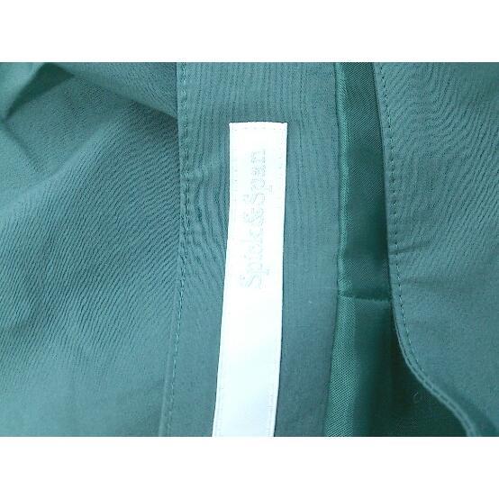 ◇ Spick & Span スピック＆スパン タック 膝丈 フレア スカート サイズ40 モスグリーン系 レディース P_画像4
