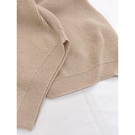 ◇ Couture brooch クチュールブローチ 七分袖 ニット セーター サイズ38 ベージュ レディース P_画像6
