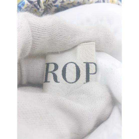 ◇ ROPE' ロペ 花柄 膝下丈 タイト スカート サイズ36 ホワイト イエロー ブルー レディース P_画像4