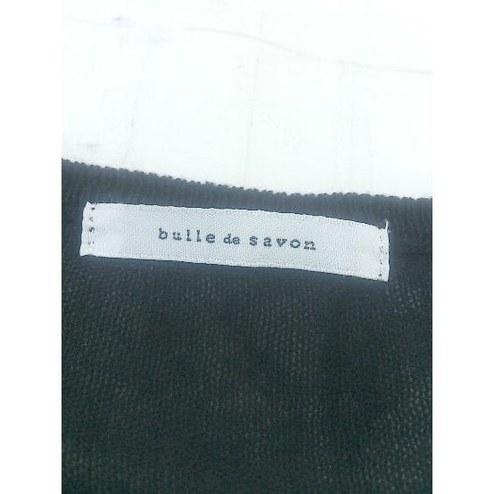 ◇ ◎ bulle de savon ビュル デ サボン 装飾 ビジュー コットンニット ベスト サイズF ブラック レディース P_画像4