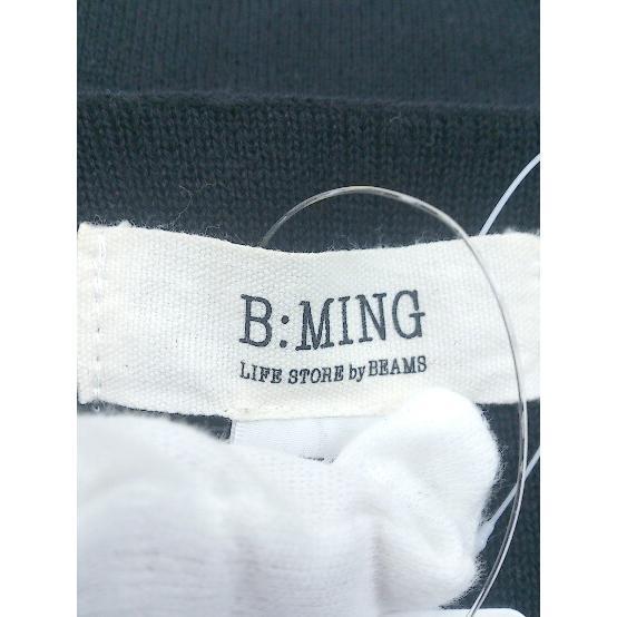 ◇ B MING LIFE STORE by BEAMS Ｖネック 長袖 ニット セーター サイズONE ネイビー レディース P_画像4