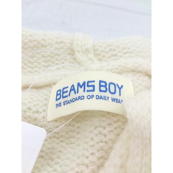 * BEAMS BOY Beams Boy long sleeve knitted Parker ivory lady's P