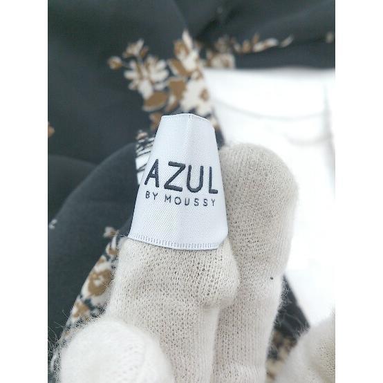 ◇ ◎ AZUL BY MOUSSY タグ付 花柄 フラワー 長袖 ブラウス カットソー サイズS ブラック レディース P_画像4