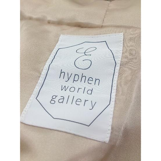 ■ E hyphen world gallery フェイクファー 豹柄 レオパード 長袖 コート ライトブラウン系 レディース P_画像4