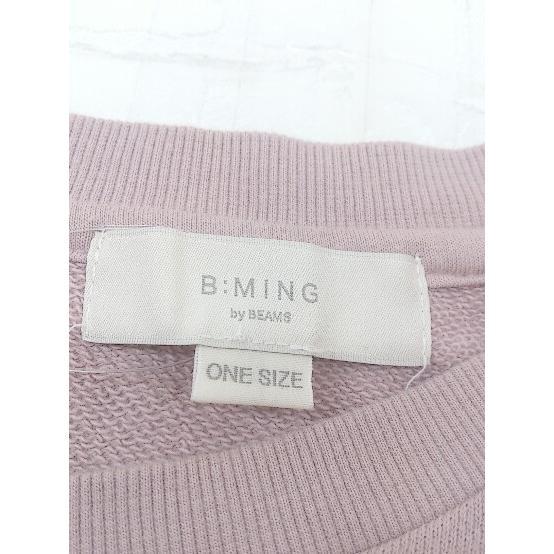 ◇ B:MING by BEAMS ビーミング by ビームス コットン100% 長袖 スウェット トレーナー サイズone ピンク レディース P_画像4