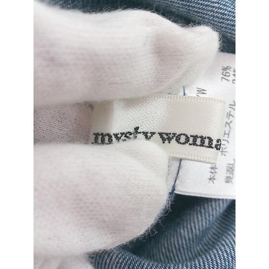 ◇ ◎ mysty woman ミスティウーマン デニム地 ロング ジャンパースカート サイズF ネイビー レディース P_画像4