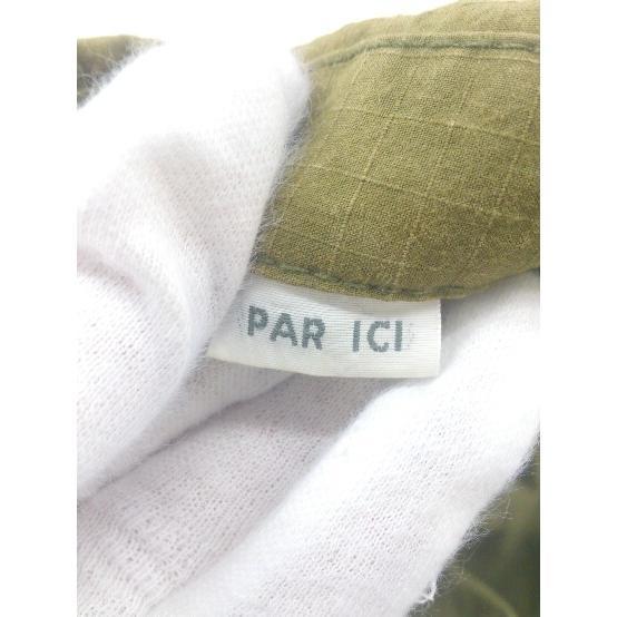 ◇ PAR ICI パーリッシィ リップストップ 長袖 シャツ ブラウス サイズF カーキ レディース P_画像4