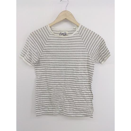 ◇ Charpentier de Vaisseau ボーダー 半袖 Tシャツ カットソー サイズ0 ホワイト系 グレー系 レディース P_画像1