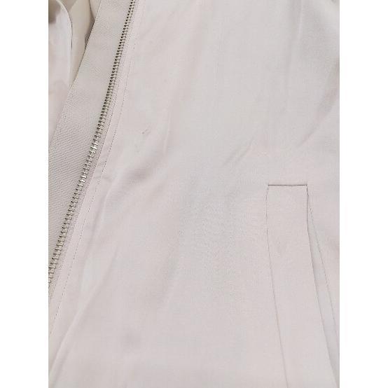 * URBAN RESEARCH ROSSO rosso Zip up satin style long sleeve blouson size F pink beige lady's P