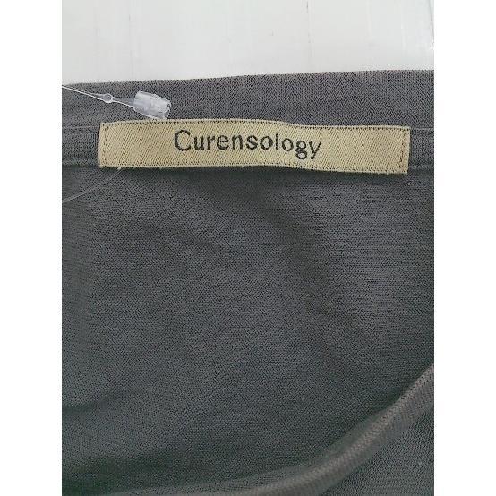 ◇ Curensology カレンソロジー フレンチスリーブ Tシャツ カットソー サイズF ダークグレー レディース P_画像4