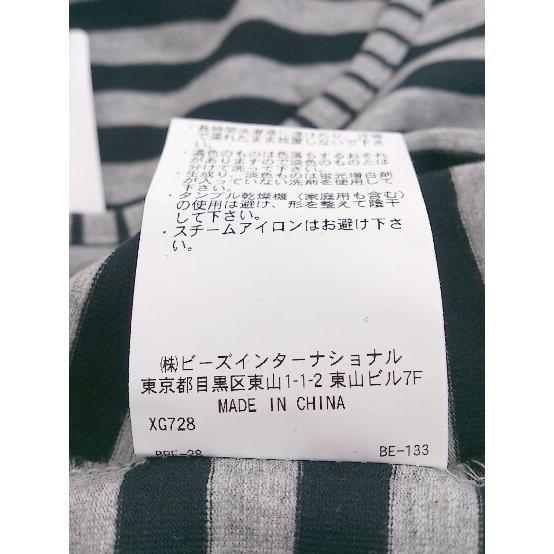 ◇ X-girl エックスガール ボーダー 長袖 Tシャツ カットソー サイズ2 グレー ブラック レディース P_画像6