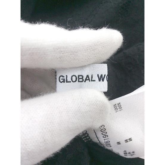 ◇ GLOBAL WORK グローバルワーク 刺繍 総柄 半袖 シャツ ブラウス サイズL ブラック レディース P_画像4
