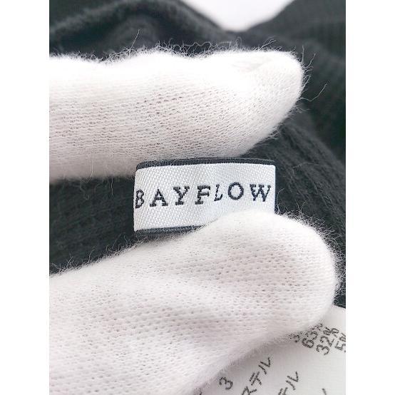 ◇ BAYFLOW ベイフロー サーマル 長袖 Tシャツ カットソー サイズ3 ブラック レディース P_画像4