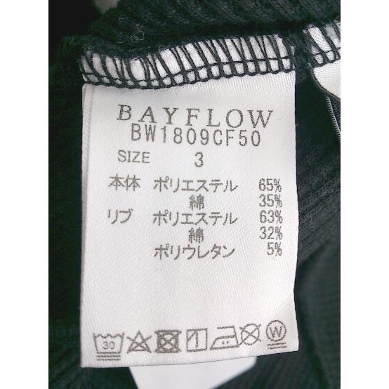 ◇ BAYFLOW ベイフロー サーマル 長袖 Tシャツ カットソー サイズ3 ブラック レディース P_画像5