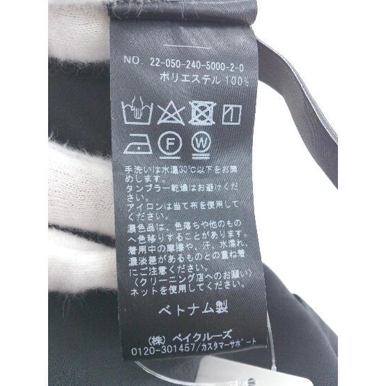 ◇ NOBLE ノーブル ドット 水玉 プリント 半袖 オープンカラー シャツ ブラック ホワイト レディース P_画像5