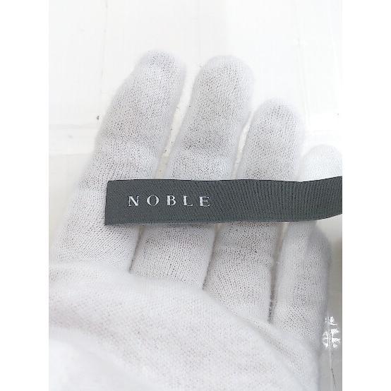◇ NOBLE ノーブル ドット 水玉 プリント 半袖 オープンカラー シャツ ブラック ホワイト レディース P_画像4